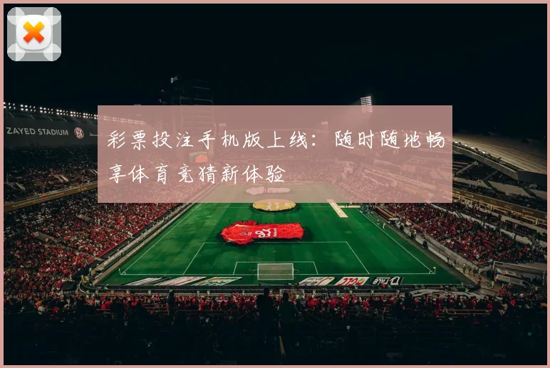 彩票投注手机版上线：随时随地畅享体育竞猜新体验